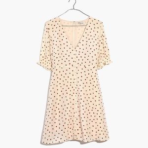 Madewell Silk Strawberry Button-front Dress Size 6